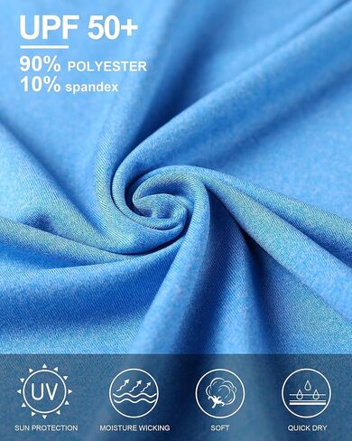 (الحجم: L) 2 حزمة من قمصان الحماية من أشعة الشمس فوق البنفسجية 50+ للرجال في الهواء الطلق بأكمام طويلة وعامل حماية من الشمس SPF للغوص والصيد والمشي لمسافات طويلة والسباحة in Kuwait