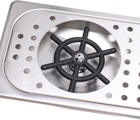 Glass Rinser, Countertop Commercial Pitcher Rinser, High Pressure Cup Washer, Stainless Steel Cup Washer with Drain Drip Tray Hose for Home Kitchen, Restaurant, Bar, Coffee in Saudi Arabia