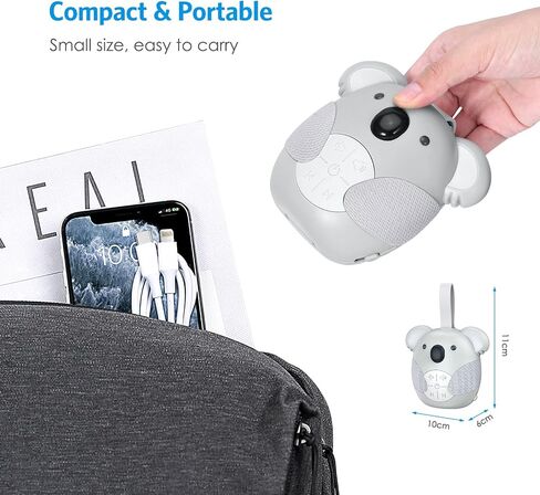 AMIR White Noise Machine Baby, Portable Sleep Sound Machine with Timer, Battery Operated Sleep Noise Machine for Baby Adults, Home, Office, Travel in Saudi Arabia