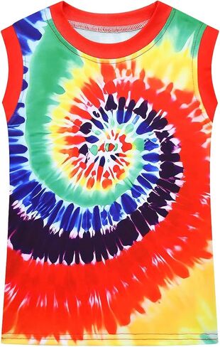 Boys 60s and 70s Colorful Basketball Jersey Halloween Outfit for Girls Hiippies Rainbow Sports Shirt in Saudi Arabia