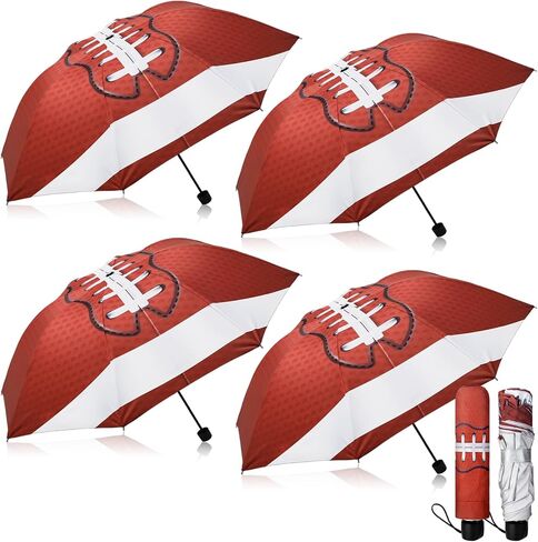4 قطع مظلة كرة القدم مظلة كرة رياضية مقاومة للرياح مظلة رياضية محمولة قابلة للطي لمحبي لاعبي كرة القدم الرجال والنساء هدايا المدرسة والجامعة لعبة كرة القدم السفر لوازم الشمس المطر in Kuwait