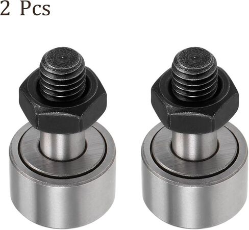 2 قطعة CF12/KR30 Cam Follower من نوع إبرة أسطواني - [M12x1.5mm خيط ذكر 14 مم قطر الأسطوانة] نوع مسمار محامل بكرة المسار المصغرة لاستخدام أداة الآلة in Kuwait