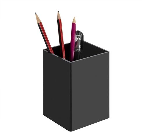 NIUBEE White Acrylic Pen Holder 4 Pack, Desktop Pencil Cup Stationery Organizer for Office Desk Accessory in Kuwait