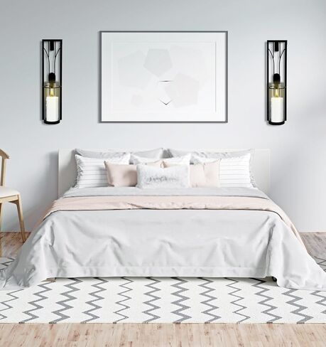 2PCS Wall Sconces Candle Holder, Modern Metal Wall Mounted Candle Holder, Hanging Candle Stand Decor for Living Room, Dining Room, Bedroom, Bathroom, (Not Include Candle) in Kuwait