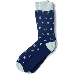 Men's Pi Symbol Mathematics Math 3.14 Novelty Pi Day Crew Dress Socks