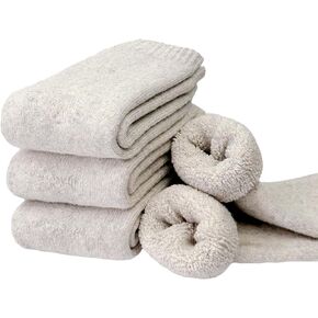 3 Pairs Women Marino Wool Socks Large Size Heavy Winter Warm Thermal Cashmere Soft Super Thick Socks Cold Weather