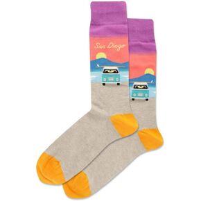 Hot Sox Mens San Diego Crew Socks