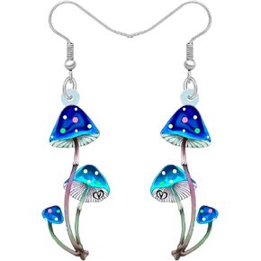 Acrylic Cute Creative Mushroom Dangle Drop Earrings for Women Girls Mushroom Hypoallergenic Hook Earrings Jewelry for Gifts Party Charms