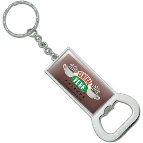 GRAPHICS & MORE Friends Central Perk Logo Keychain Rectangle Chrome Plated Metal Bottle Cap Opener