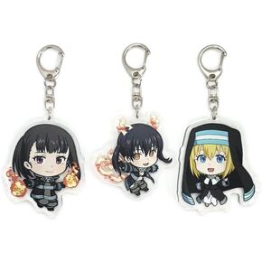 Inc. - Set of 3 Fire Force Acrylic Keychain Iris, Maki Oze, Tamaki Kotatsu v1