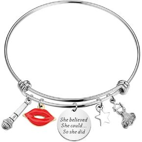 MYOSPARK Chicago Musical Inspired Gifts Chicago Musical Charm Bracelet Chicago Musical Merchandise Broadway Musical Theater Fans Gift (Musical Ccg Br)