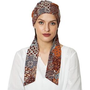 Cotton Batik Easy To Tie Pre-Tied Headwrap Headscarf For Hair Loss chemo headwear women in Kuwait
