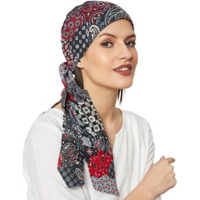 Cotton Batik Easy To Tie Pre-Tied Headwrap Headscarf For Hair Loss chemo headwear women