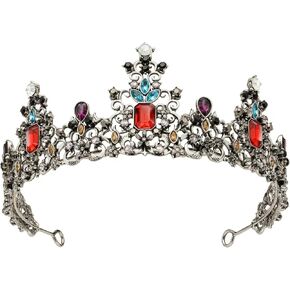 تيجان باروك عتيقة من MMK للنساء - تيجان وتاج للنساء - تاج الأميرة للفتيات للهالوين/الكريسماس/الحفلة الراقصة in Kuwait