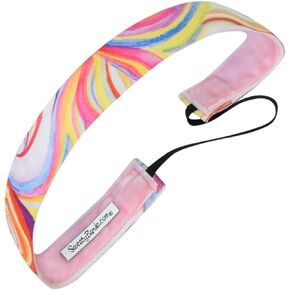 Sweaty Bands Womens Girls Headband - Non-Slip Velvet-Lined Athletic Hairband - Sunsoaked Multi