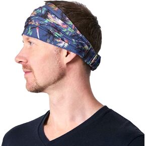 Sustainable Wide Pre-Tied Yoga Headband - Cotton Eco Headbands for Women Boho Hair Bands for Women