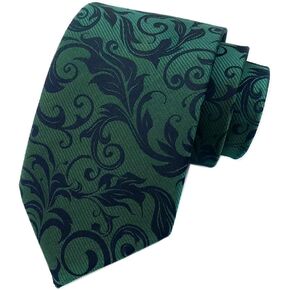 Secdtie Men's Novelty Floral Microfiber Ties Woven Business Formal Necktie 3.15"