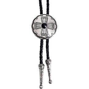 SELOVO Vintage Style Western Halloween Cross Black Bolo Tie for Men Boy