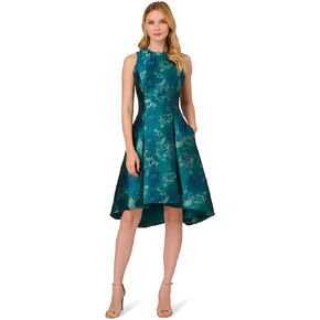 Adrianna Papell Women's Halter Jacquard Dress