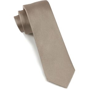 ربطة عنق من الحرير المضلع المنسوج بنسبة 100% بلون ذهبي فاتح سادة مقاس 2 انش من ذا تاي بار in Kuwait