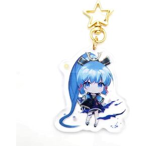 CHERSE Genshin Impact Keychain,Acrylic Keychain Figure Genshin Impact Cute Figure,Phone Accessory