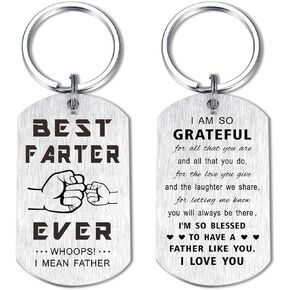 Best Dad Ever Gifts - Dad Keychain - Chritmas Father's Day Gift Key Chains for Daddy