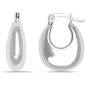 LeCalla 925 Sterling Silver SMALL Gold-Plated Hollow-Puff Shrimp Hoop Earrings for Women Teen