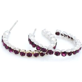 Deluxe Crystal Hoop Earrings - Super Lightweight and Beautiful!