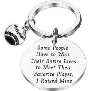 BEKECH Sport Mom Gift Sport Dad Gift Some People Have to Wait Their Entire Lives Keychain