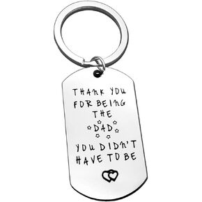 Bonus Dad Gifts Step Dad Keychain Fathers Day For New Dad Father in Law Appreciation Stepdad Gifts Thank You Bonus Dad Gifts Christmas Birthday Wedding Valentine's Day Gifts From Daughter Son