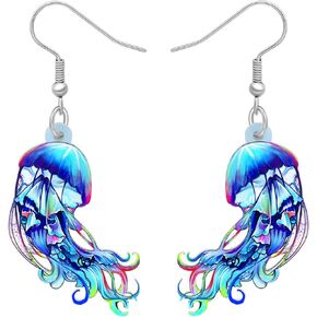 DALANE Acrylic Cute Jellyfish Earrings Dangle Drop Ocean Life Jellyfish Jewelry Charms Gifts for Women Girls Decor