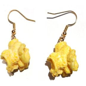 Resin Handmade Cute Earring Funny Emulational Resin Earring Charm Food Cartoon Snacks Popcorn Earrings for Women Girls Gift