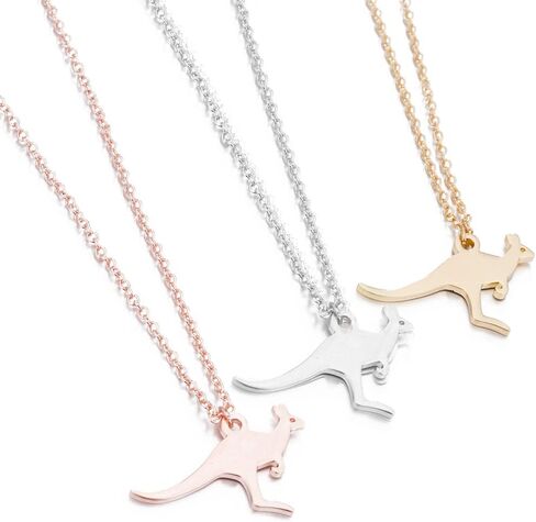 Stainless Steel Australia Wallaby Kangaroo Stud Earrings Necklace Sets for Women Wild Animal Ear Stud Hypoallergenic Jewelry in Saudi Arabia