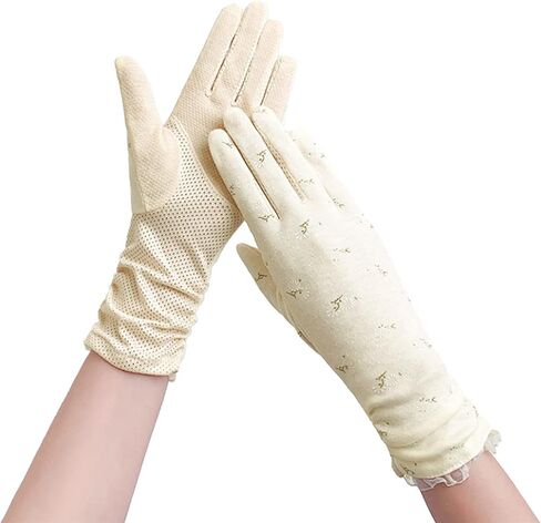 قفازات قيادة نسائية صيفية واقية من الشمس تعمل باللمس مضادة للانزلاق للأشعة فوق البنفسجية أثناء القيادة وركوب الخيل in Kuwait