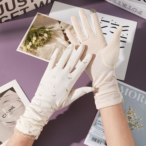 قفازات قيادة نسائية صيفية واقية من الشمس تعمل باللمس مضادة للانزلاق للأشعة فوق البنفسجية أثناء القيادة وركوب الخيل in Kuwait