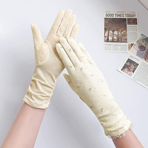 قفازات قيادة نسائية صيفية واقية من الشمس تعمل باللمس مضادة للانزلاق للأشعة فوق البنفسجية أثناء القيادة وركوب الخيل in Kuwait