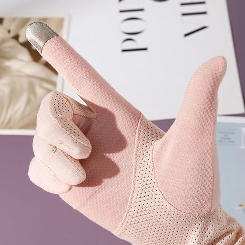 قفازات قيادة نسائية صيفية واقية من الشمس تعمل باللمس مضادة للانزلاق للأشعة فوق البنفسجية أثناء القيادة وركوب الخيل in Kuwait