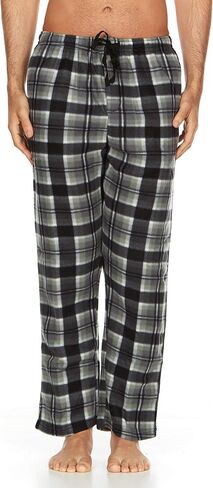 Microfleece Men’s PJ Plaid Pajama Pants with Pockets- 20 Colors, Sizes Up to 3X in Saudi Arabia
