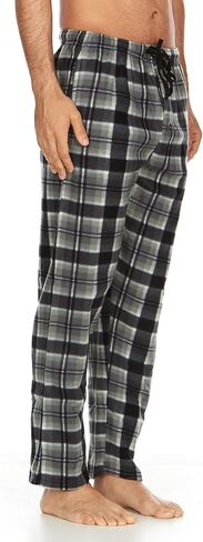 Microfleece Men’s PJ Plaid Pajama Pants with Pockets- 20 Colors, Sizes Up to 3X in Saudi Arabia