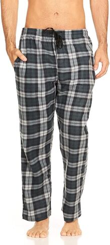 Microfleece Men’s PJ Plaid Pajama Pants with Pockets- 20 Colors, Sizes Up to 3X in Saudi Arabia