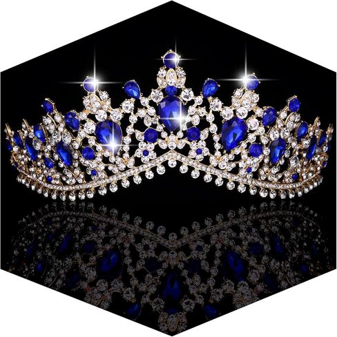 Kamirola - Queen Crown and Tiara Princess Crown for Women and Girls Crystal Headbands for Bridal, Wedding Gothic Halloween Costumes for Women Prom Christmas Halloween Birthday Prom Pageant Party（TR23） in Saudi Arabia