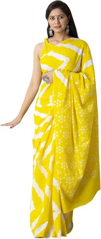 Shivanya Handicrafts Indian Jaipuri Bagru Ajrak Hand Block Printed Designer Ethnic Woven Party Wear Bollywood Style Cotton Mulmul Saree for Women With Blouse Piece_SH-0819 in Saudi Arabia