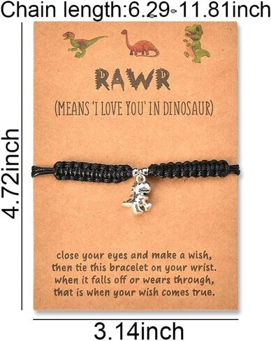 Rawr Dinosaur Bracelet Birthday Gifts for Daughter Sister Best Friend Bestie Gifts for Women BFF Christmas Gift for Granddaughter Niece Girlfriend I Love You Gifts for Her Graduation Friendship Gift in Saudi Arabia