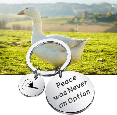 CENWA Peace was Never an Option Goose Keychain Goose Game Lover Gift in Saudi Arabia