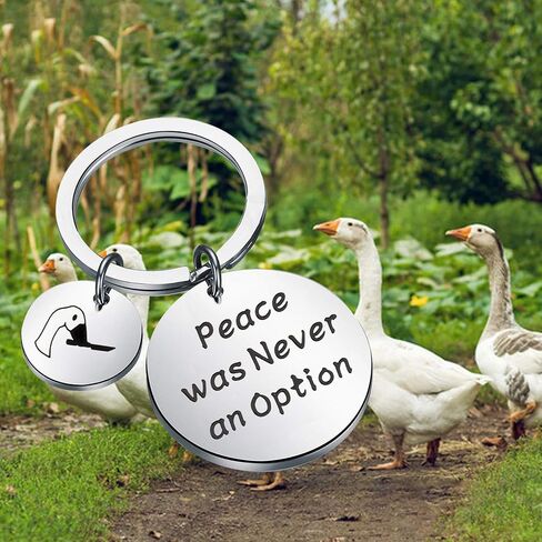 CENWA Peace was Never an Option Goose Keychain Goose Game Lover Gift in Saudi Arabia