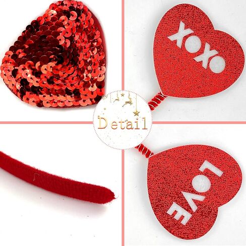 شريط راس على شكل قلب لعيد الحب للنساء من اكس او اكس او اكس او لتزيين حفلات عيد الحب والزفاف واعياد الميلاد من قطعتين in Kuwait