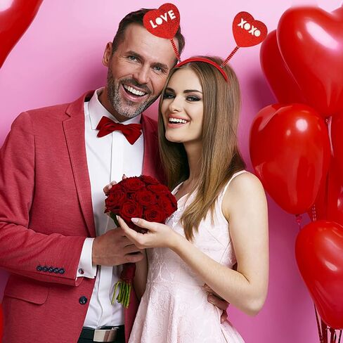 شريط راس على شكل قلب لعيد الحب للنساء من اكس او اكس او اكس او لتزيين حفلات عيد الحب والزفاف واعياد الميلاد من قطعتين in Kuwait