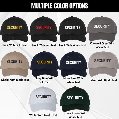 Security Baseball Hat | Embroidered Security Hat for Security Guard Uniform Officer Bouncer Bodyguard Cap for Men & Women in Kuwait