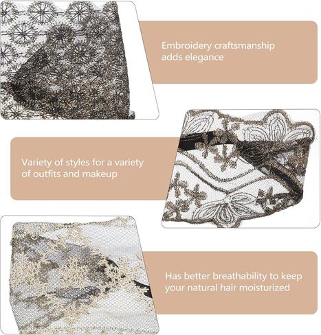 مينكسي 8 قطع من شريط راس مزين بالدانتيل، عصابات راس بيضاء للنساء، شريط راس مرن لطيف للنساء، شريط راس عريض من الدانتيل، شريط راس مطاطي انيق in Kuwait