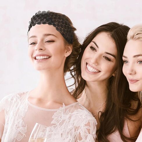 مينكسي 8 قطع من شريط راس مزين بالدانتيل، عصابات راس بيضاء للنساء، شريط راس مرن لطيف للنساء، شريط راس عريض من الدانتيل، شريط راس مطاطي انيق in Kuwait